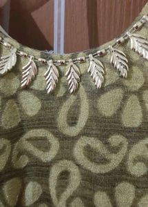 Baby Girl Frock Olive Green 2-3years