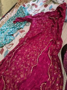 Red Printed Kurta