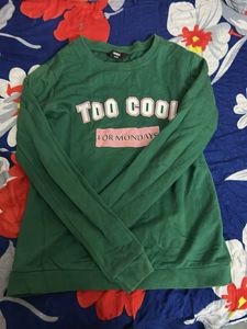 Green "Too Cool" Long Sleeve Top