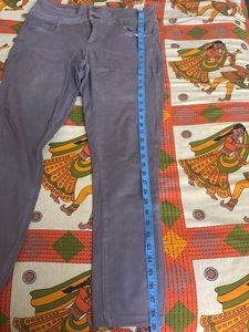 Very Smart Grey Color  High Waist Jeans