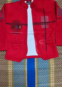Cute Kids Red Blazer Set