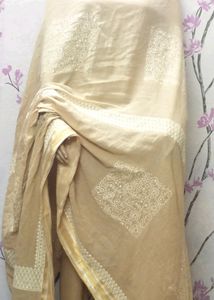 Dupatta painting cotton Eid Offer cream highqualit