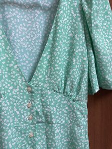 Mint Green Floral Dress