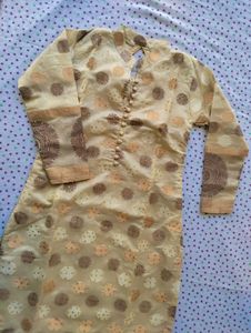 Cream Colour Kurta For Women