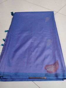 Elegant violet soft silk Saree