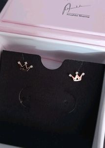 Giva Rose Gold Tiara Stud Earrings