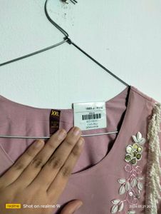 XXL size peach kaftan cord set