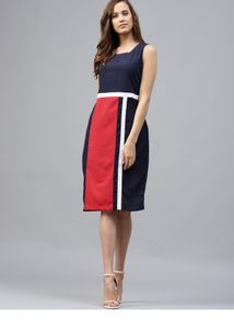 Brand New Navy Blue &amp; Red Dress