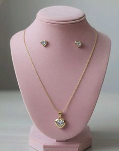 The Petite Love Drop Pendant set Anti Tarnish