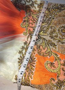 Elegant Orange &amp; Cream Anarkali Suit