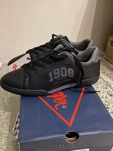 AUTHENTIC LEE COOPER 1908 LACE UP BLACK SNEAKERS