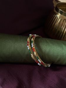 Festive Beaded Bangles