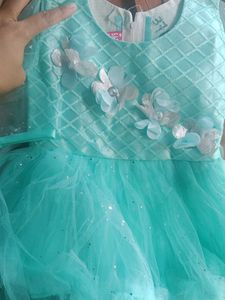 Girls Party Dress - Mint Green