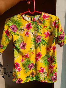 Yellow Floral Top
