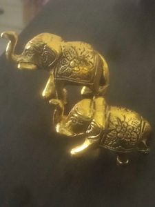 Pair Of Metal Elephant Show Piece