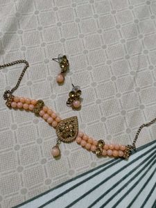 Elegant Pearl Necklace And Bangles