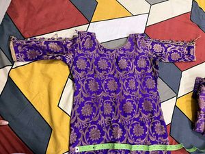 Purple A-line Kurta