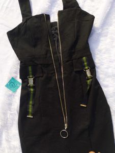 💋Black Overall Dress♥️