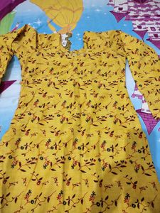 Yellow Printed Suit