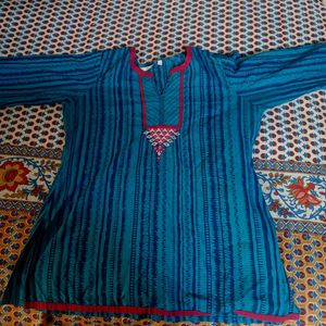 Blue Striped Kurta