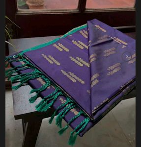 New Vegan soft silk Elegant Purple Saree