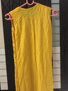 Yellow Sleeveless Kurta