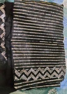 Sequins Black Saree