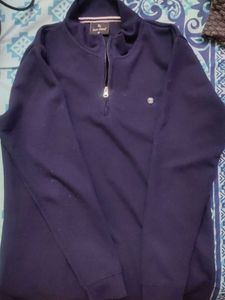 Navy Blue Half Zip Sweater