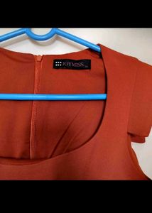 Rust Color Fitted Dress