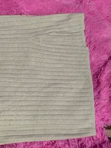 Ribbed Knit long Skirt with Slit