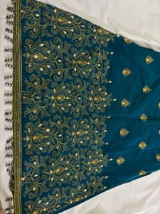 Teal &amp; Gold Salwar Kameez Set