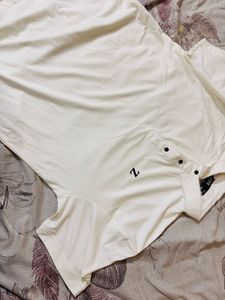 Zara White Polo Shirt - Size M
