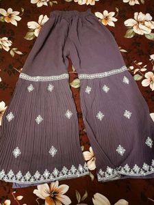 Embroidered Mauve Tunic Top