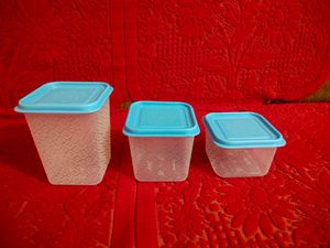 HERIK Plastic Rectangular Containers Set 3pc