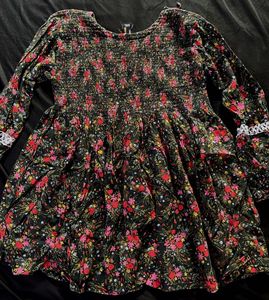 Floral Print Smocked Dress
