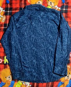 Stylish Blue Printed Shirt