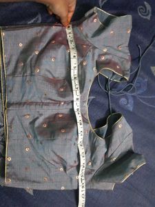 Grey Multishaded Stitched Blouse