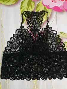 (1100)Black Lace Bralette