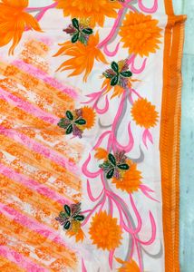 American Crep Febric Beautiful Printed Saree