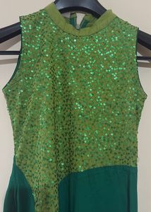 Green Sequin Evening Dress