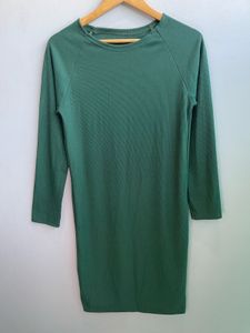 Green Long Sleeve Casual Dress