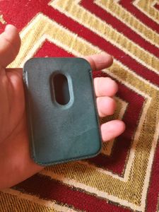 iPhone MagSafe Green Leather Wallet