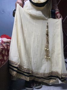 Cream Lehanga