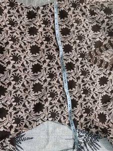 Brown Printed Kurta Set