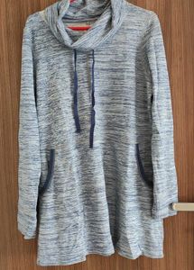 Aventura Brand Rolled Up Coller Hoodie Blue(M)