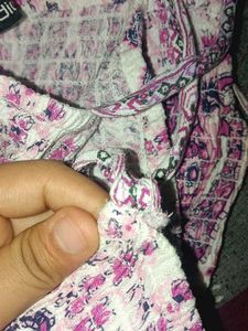 Pink Pattern Dress With White Touch In It