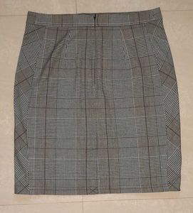 Gray Plaid Mini Skirt