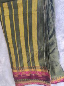 COTTON SAREE &amp; BLOUSE