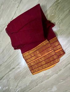 Elegant Maroon &amp; Gold Mekhla Piece