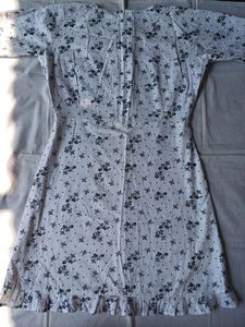 White Dress Tiny Floral